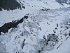 The icefall at the end of the Argentiere Glacier.